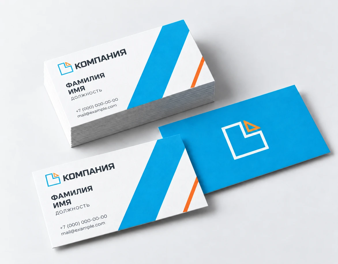 Цифровая печать визиток с двусторонним цветным дизайном — Ставрополь